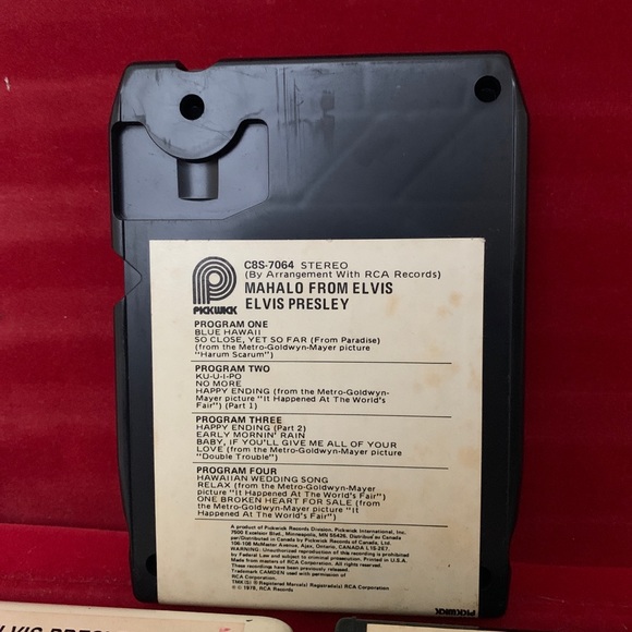 Elvis Presley, Mahalo From Elvis, 8 Track - Picture 2 of 2
